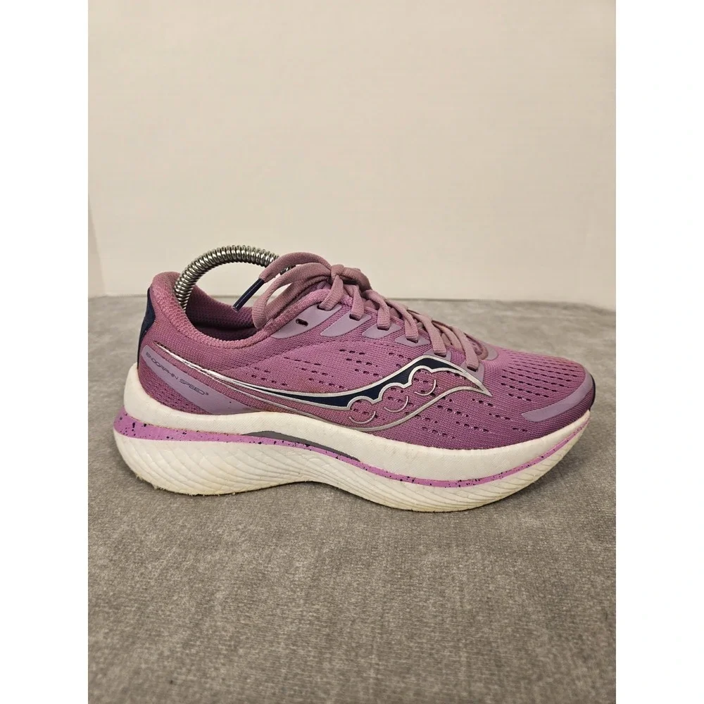 Saucony Endorphin Speed 3 Womens 7 Purple Running Shoes S10756-38 PWRRUN PB...